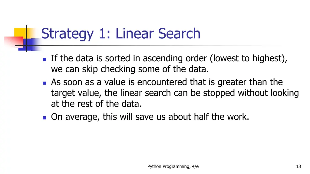 strategy 1 linear search 3