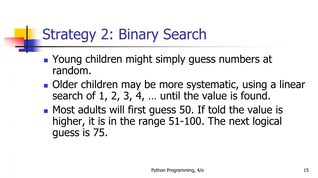 strategy 2 binary search 1