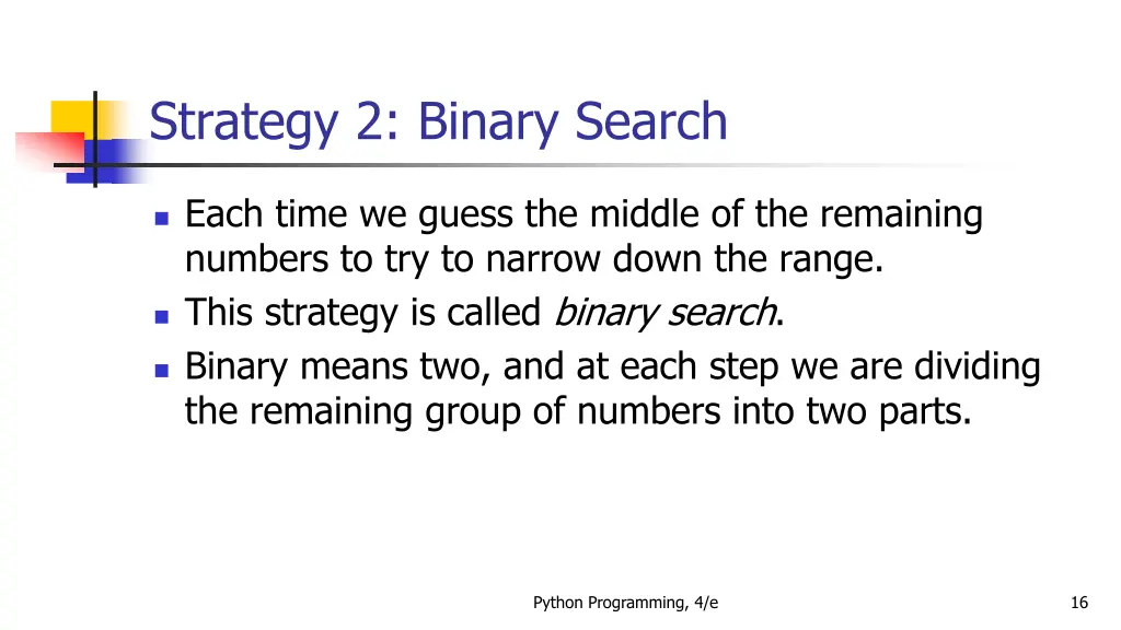 strategy 2 binary search 2