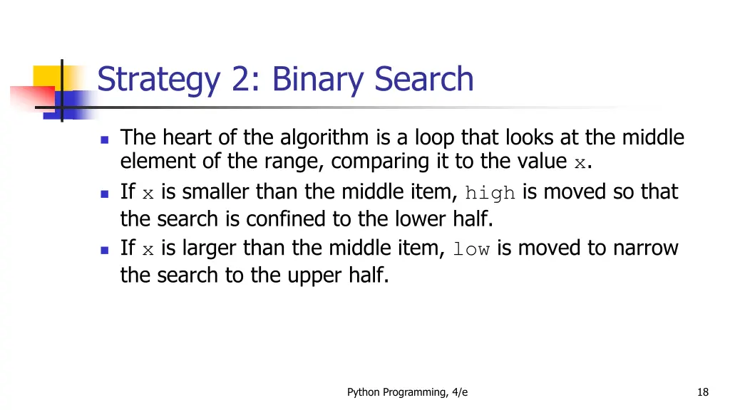 strategy 2 binary search 4