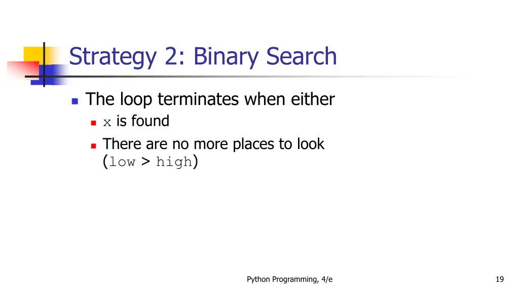 strategy 2 binary search 5