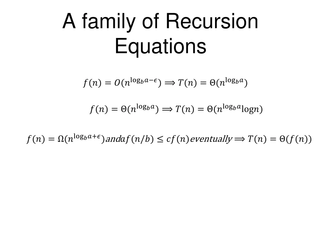 a family of recursion equations 2