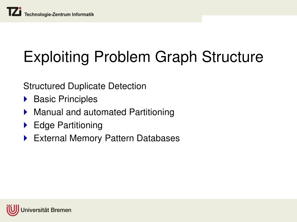 exploiting problem graph structure