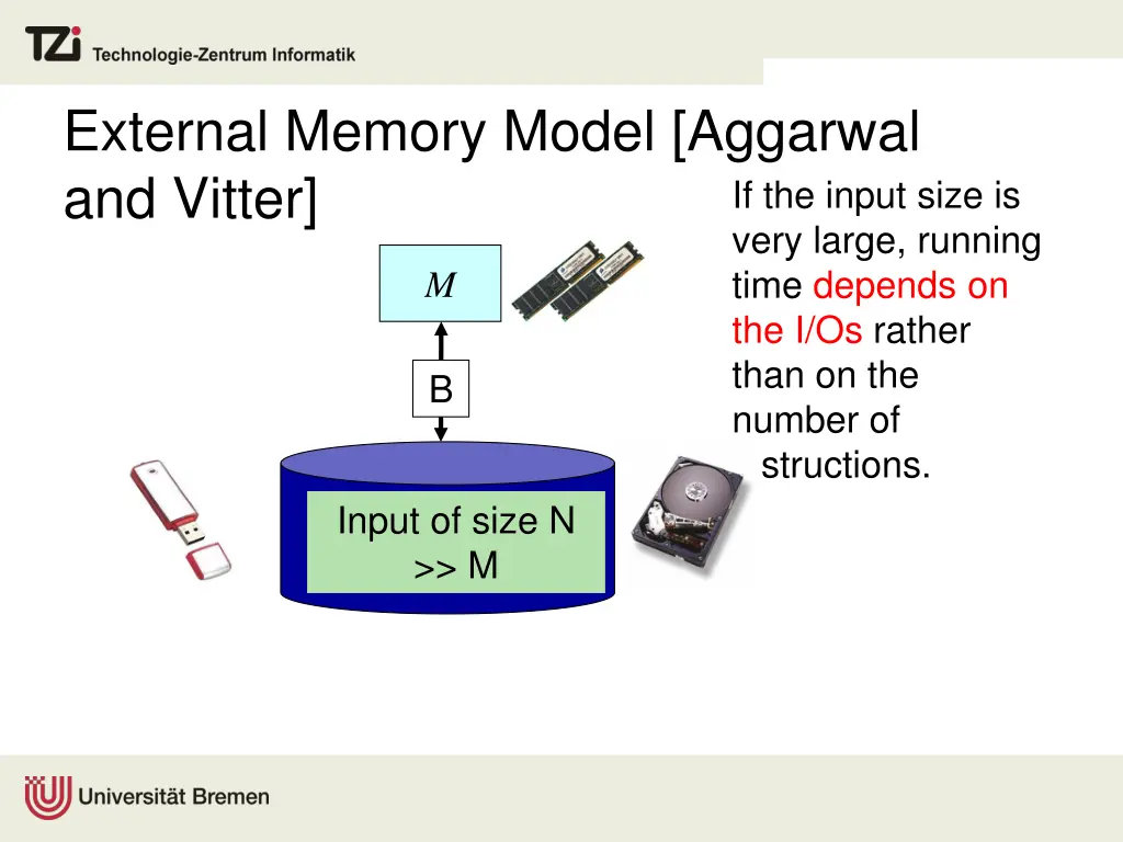 external memory model aggarwal and vitter