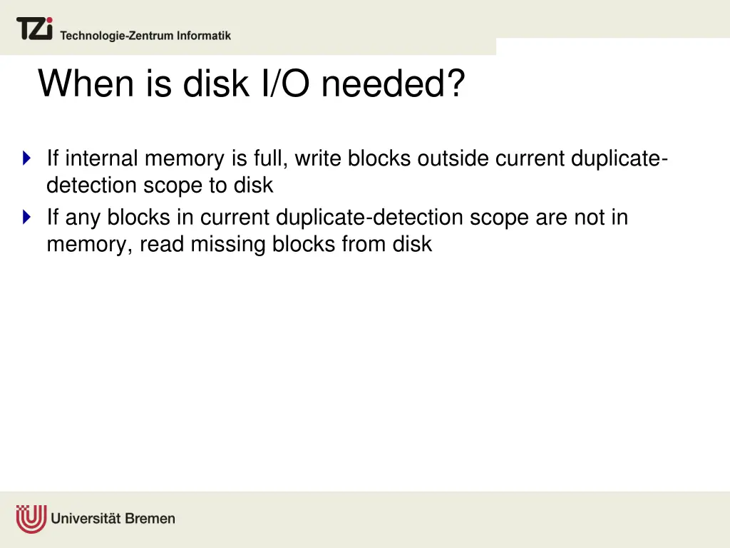 when is disk i o needed