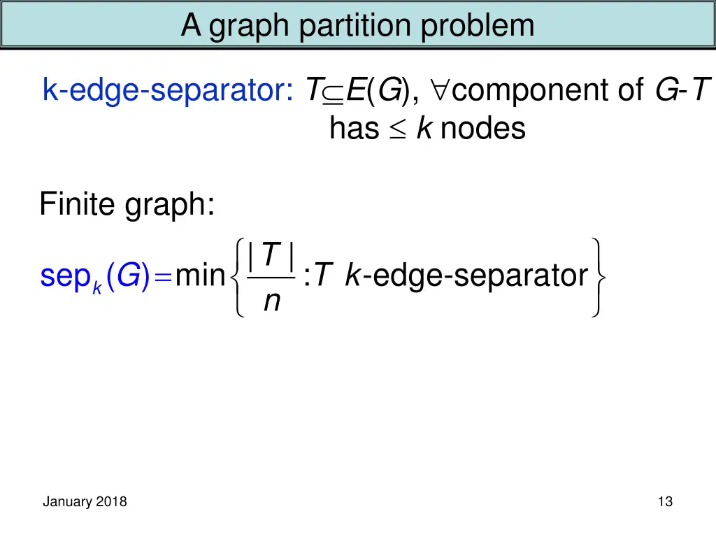 a graph partition problem