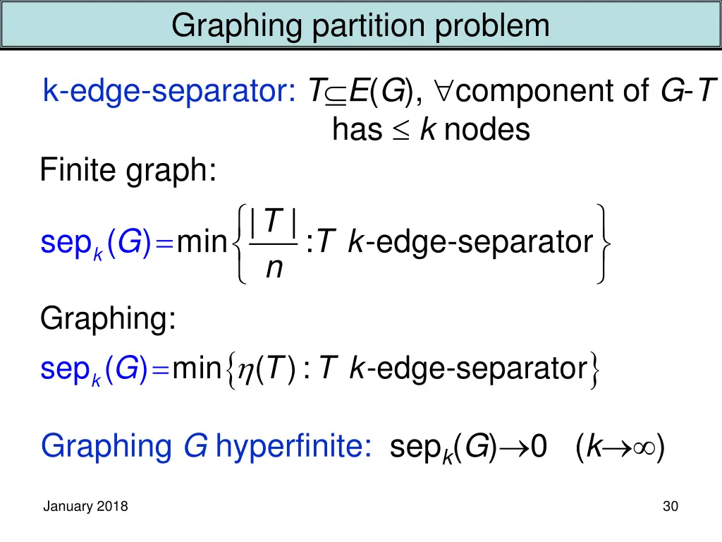 graphing partition problem