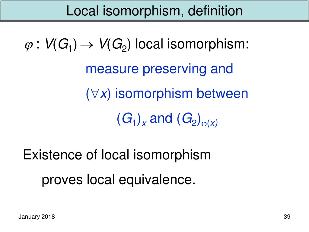 local isomorphism definition