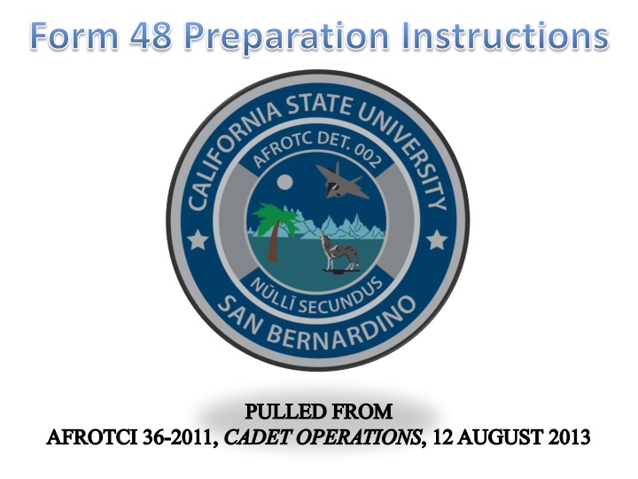 form 48 preparation instructions