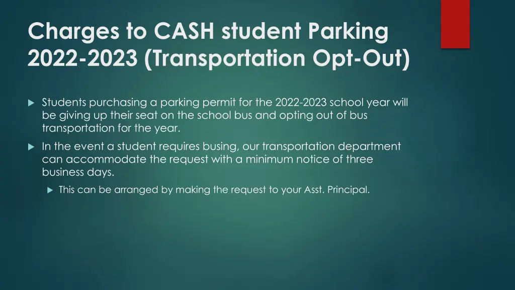 charges to cash student parking 2022 2023 1