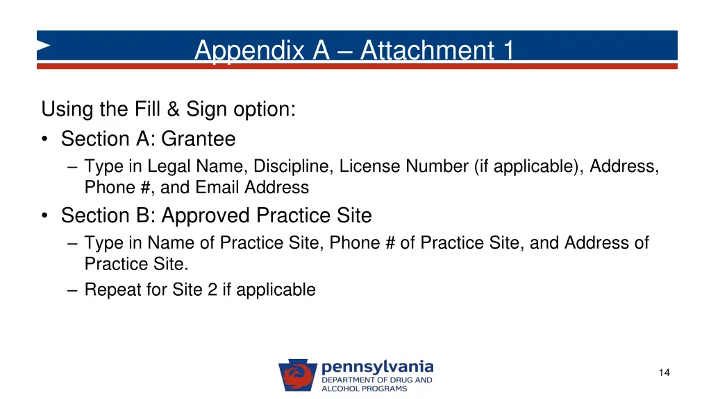 appendix a attachment 1