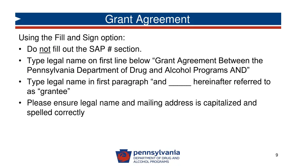 grant agreement