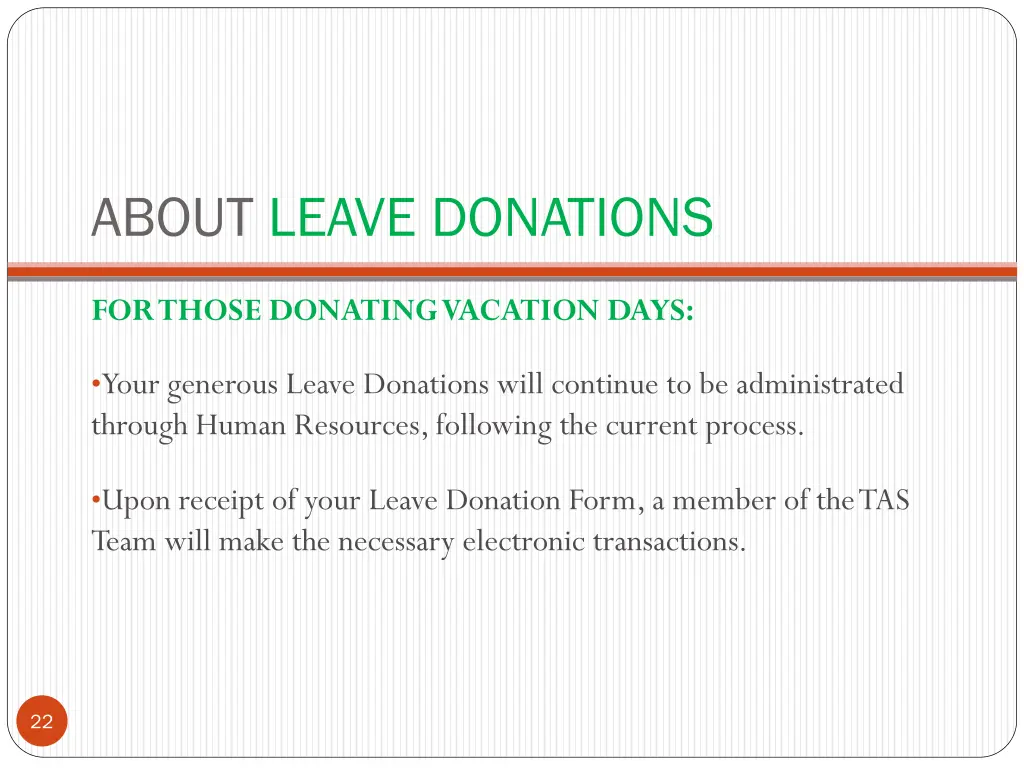 about leave donations