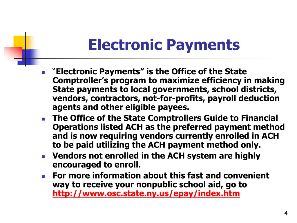 electronic payments