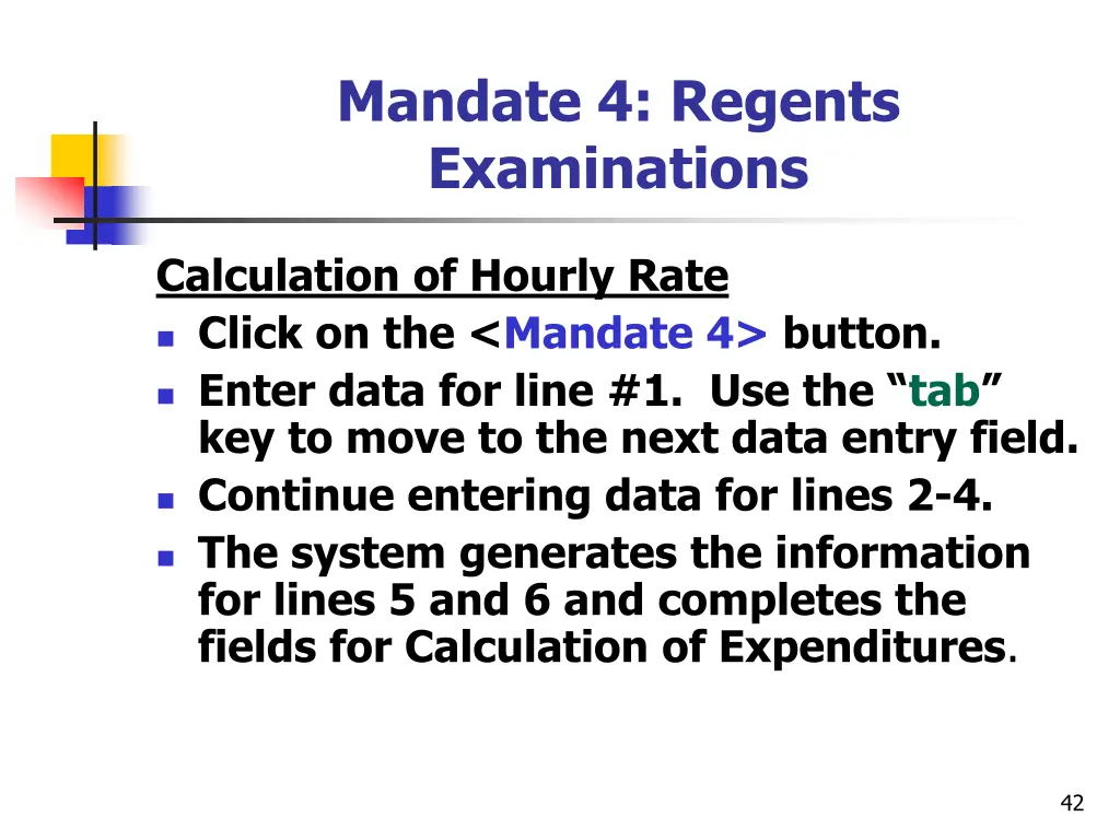 mandate 4 regents examinations