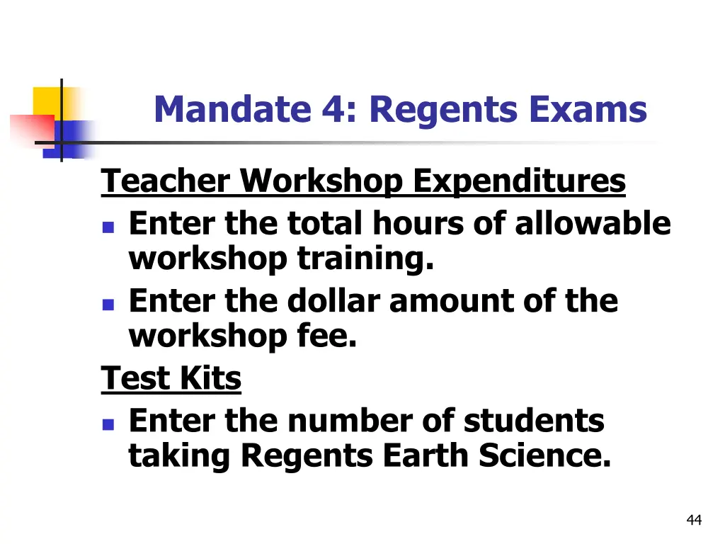 mandate 4 regents exams