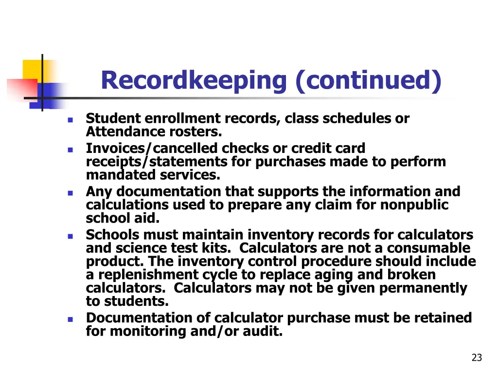 recordkeeping continued 1