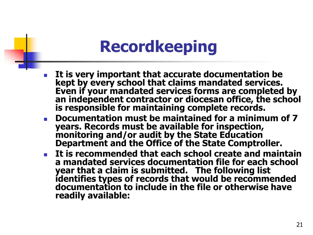 recordkeeping