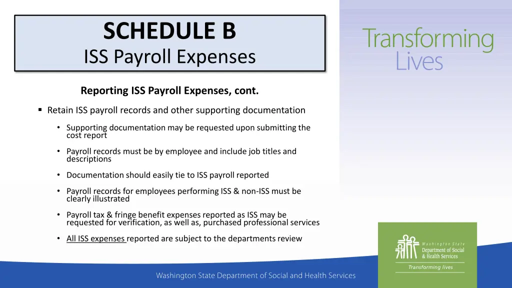 schedule b iss payroll expenses 6