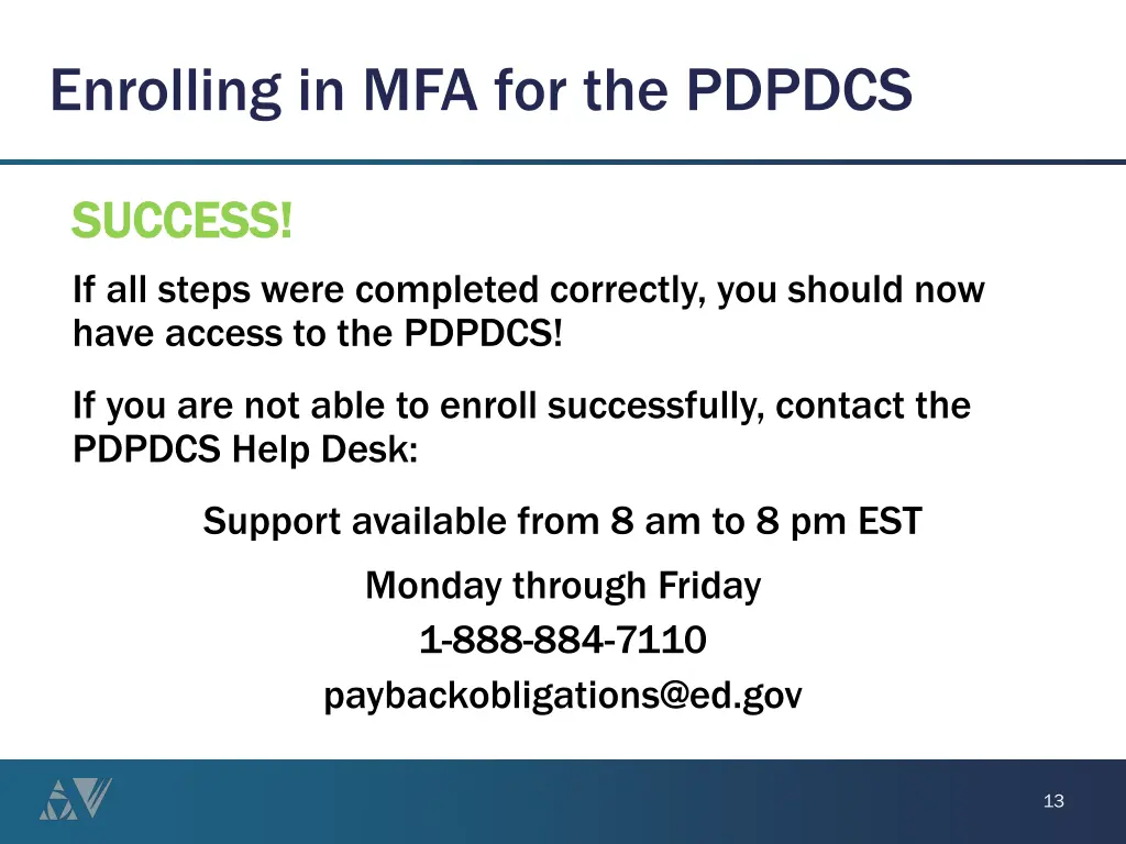 enrolling in mfa for the pdpdcs 6