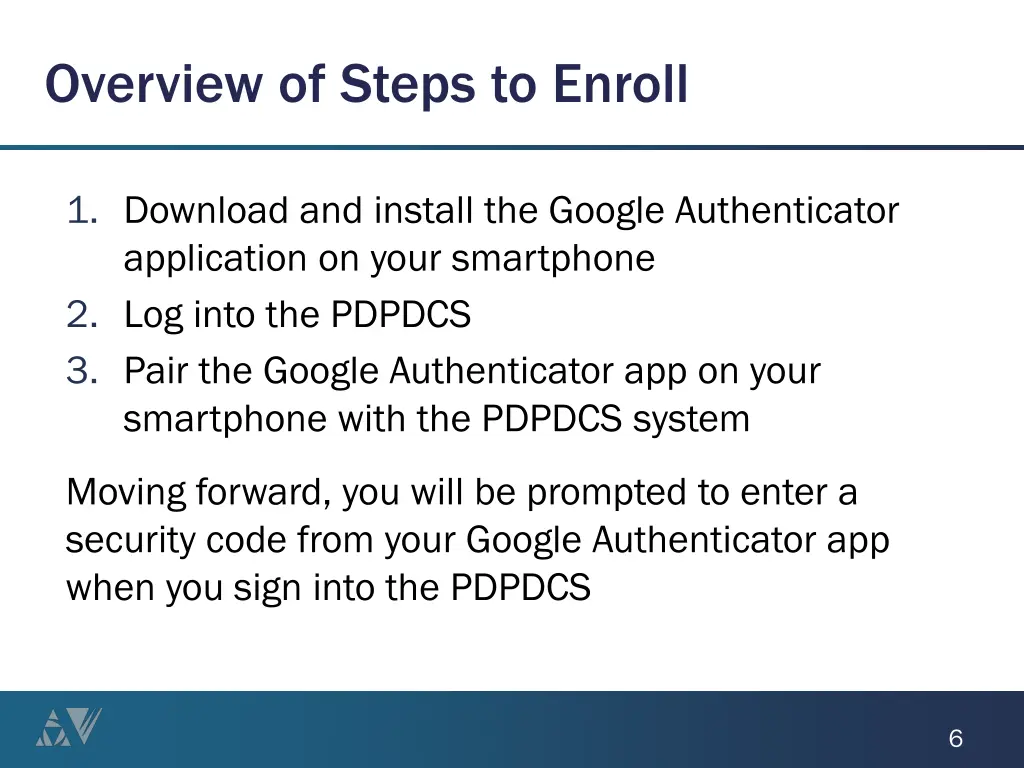 overview of steps to enroll