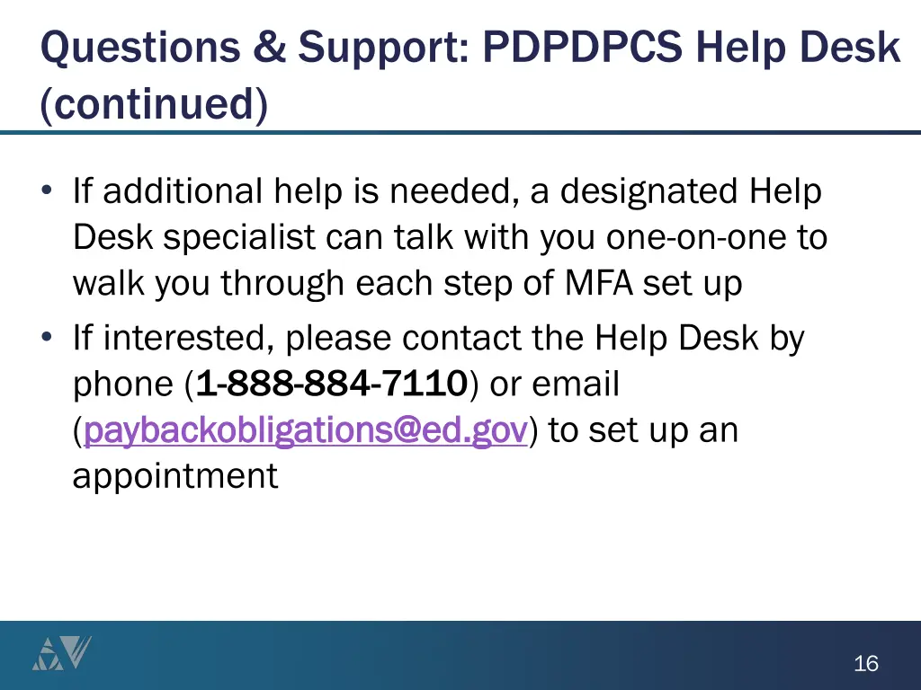 questions support pdpdpcs help desk continued