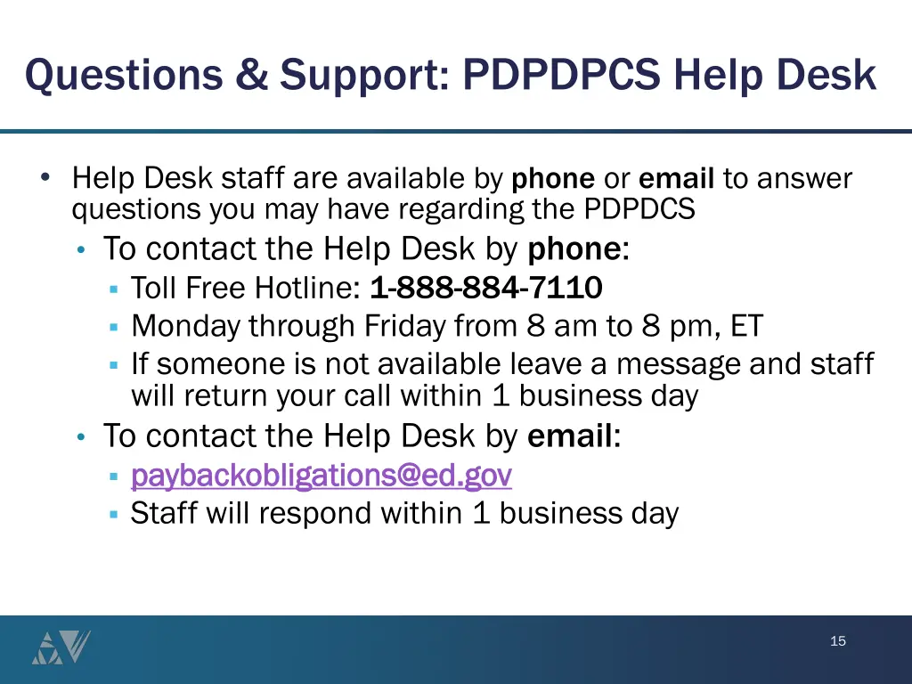 questions support pdpdpcs help desk