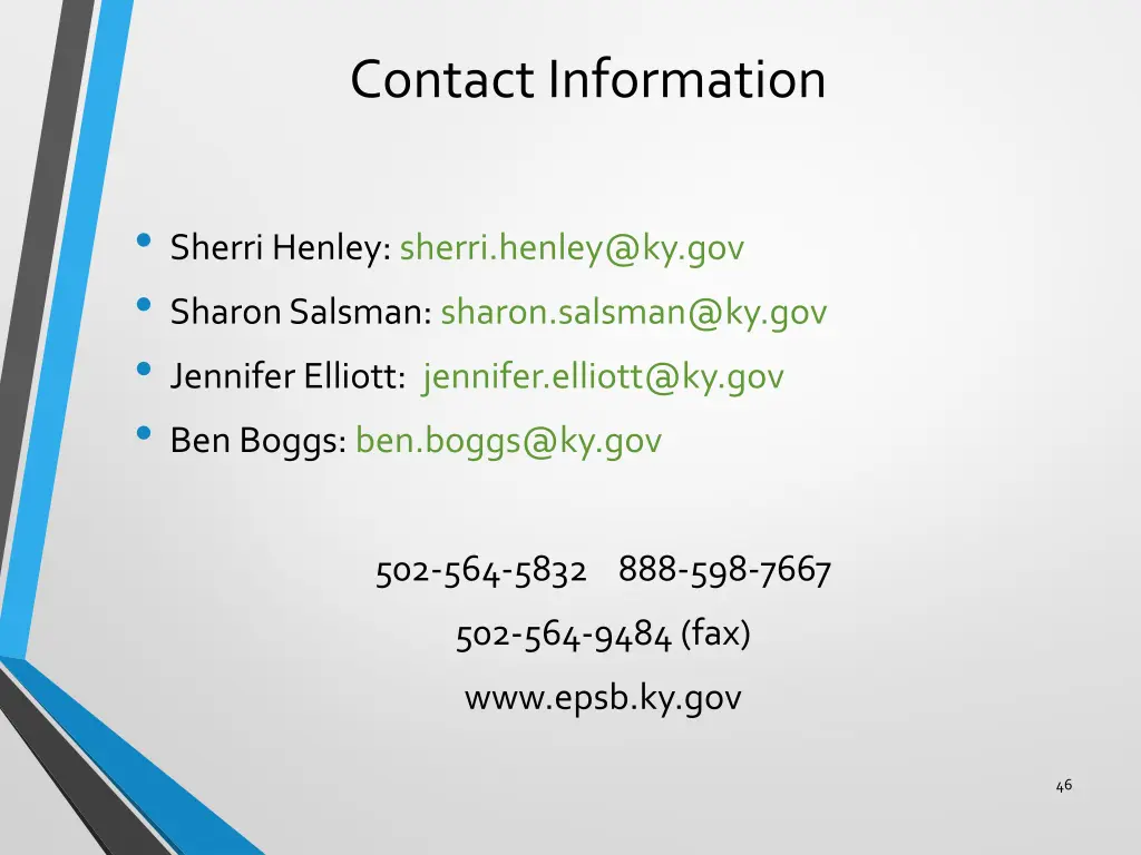 contact information