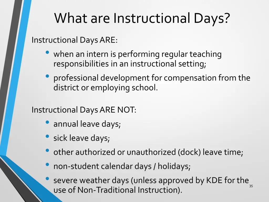 what are instructional days