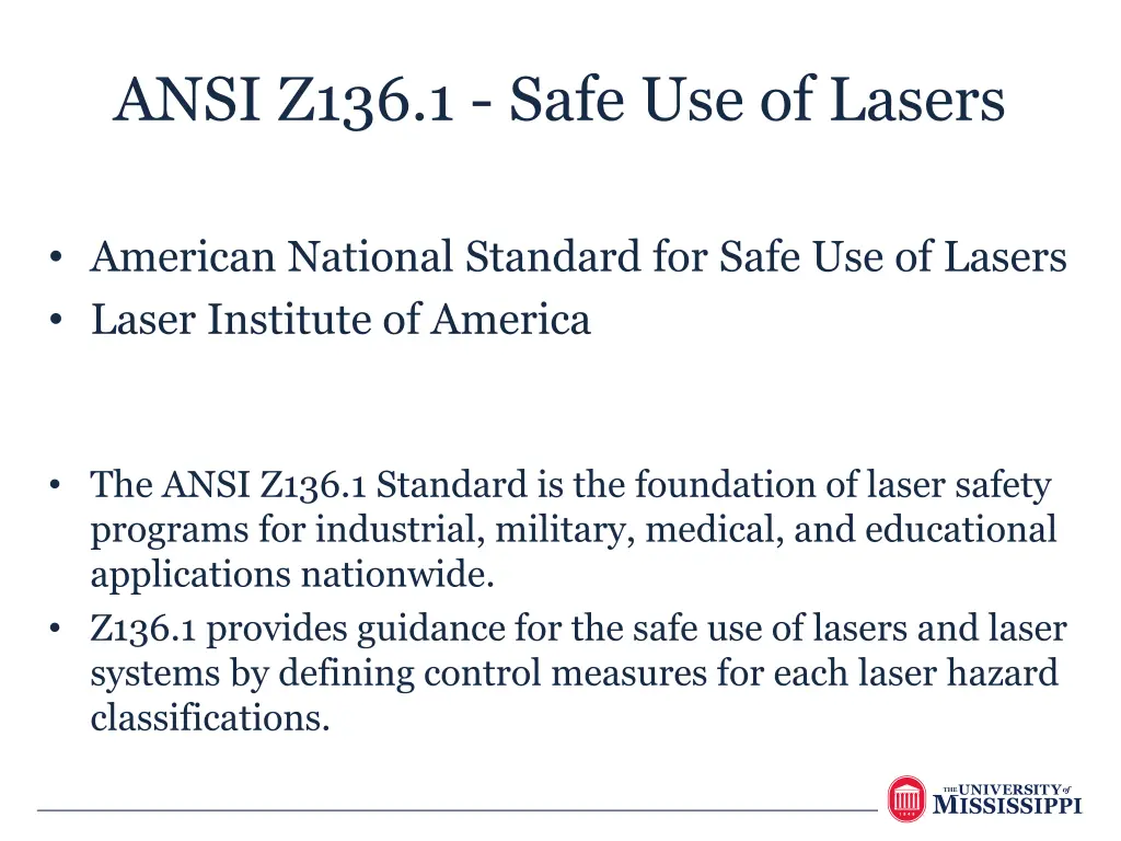 ansi z136 1 safe use of lasers