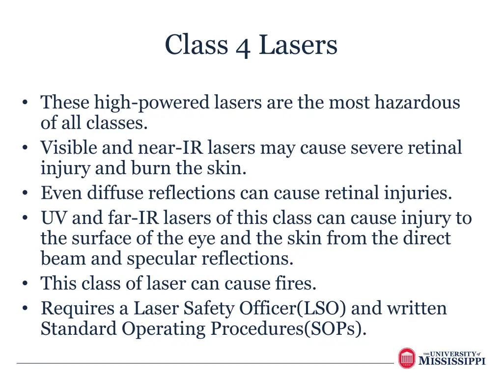 class 4 lasers