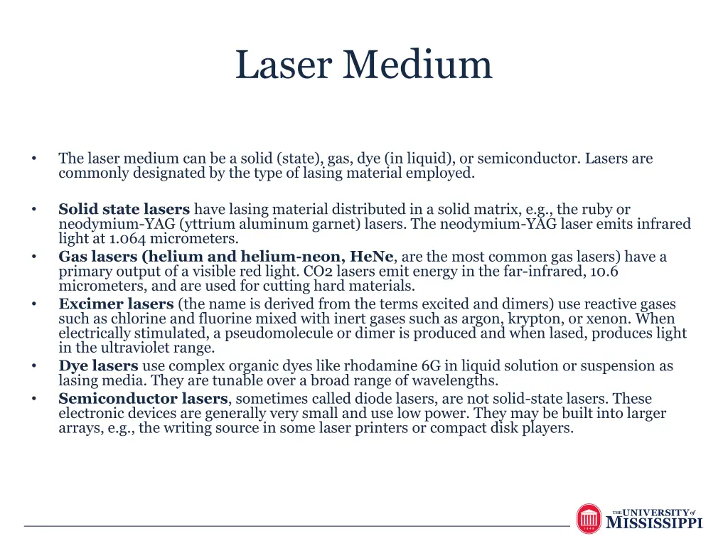 laser medium