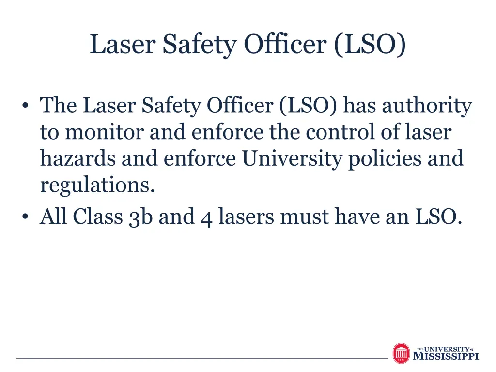 laser safety officer lso