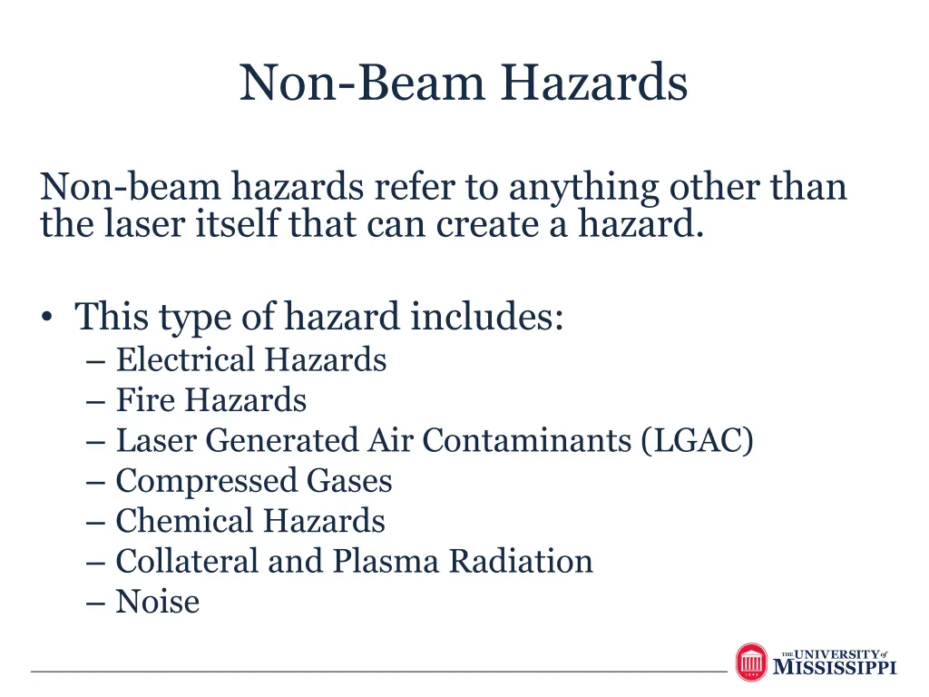 non beam hazards