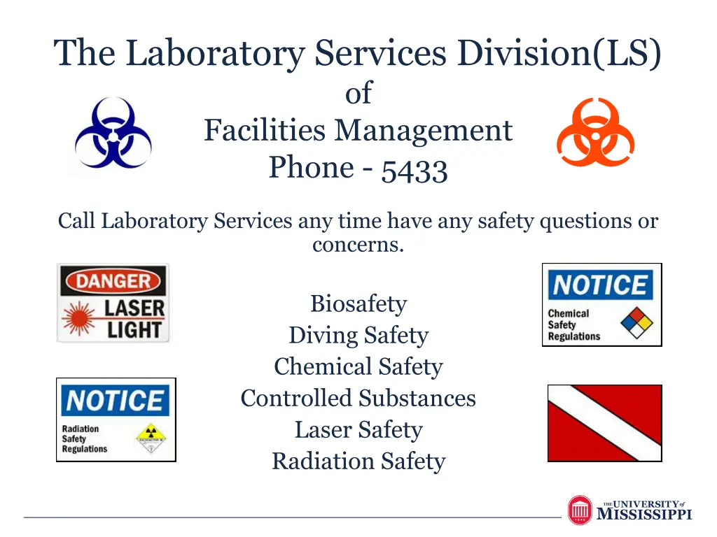 the laboratory services division ls of facilities