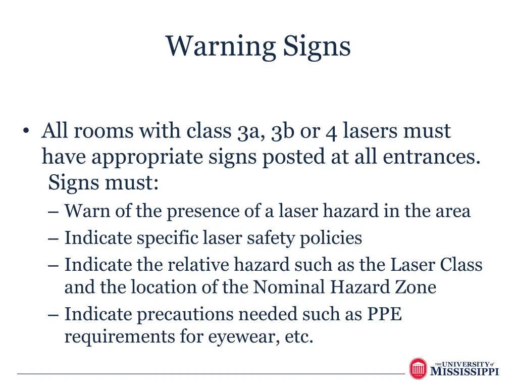 warning signs