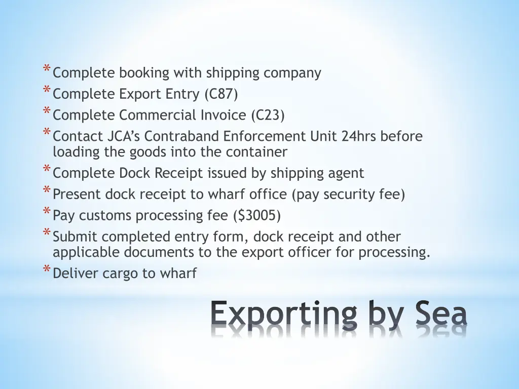 complete booking with shipping company complete