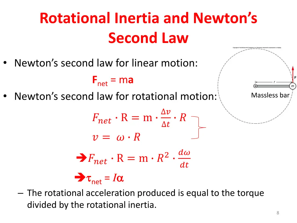 rotational inertia and newton s second law 1