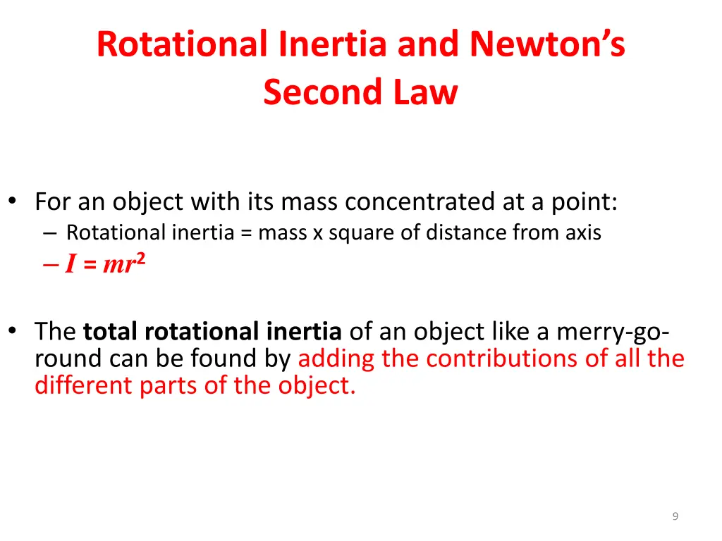 rotational inertia and newton s second law 2