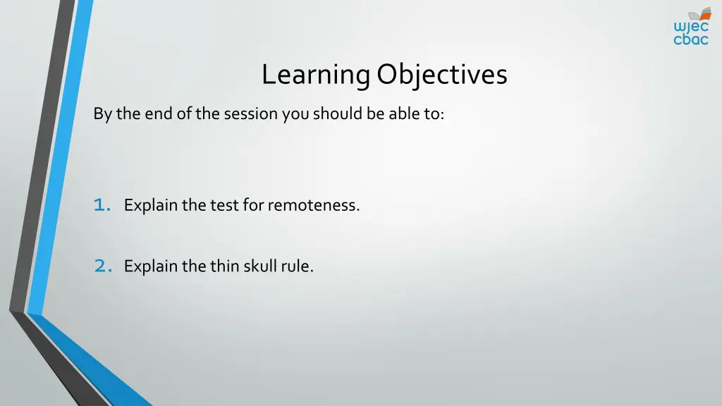 learning objectives