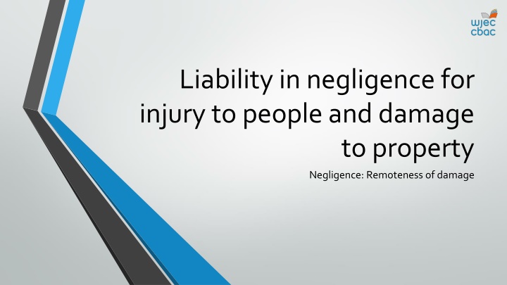 liability in negligence for injury to people