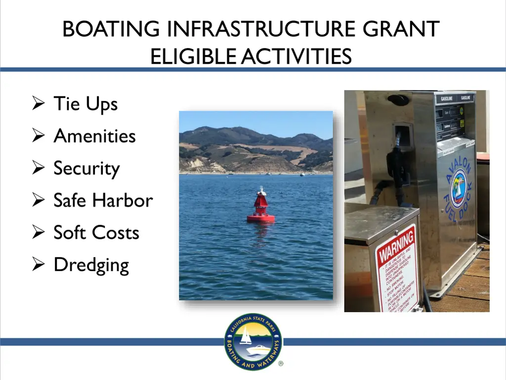 boating infrastructure grant eligible activities