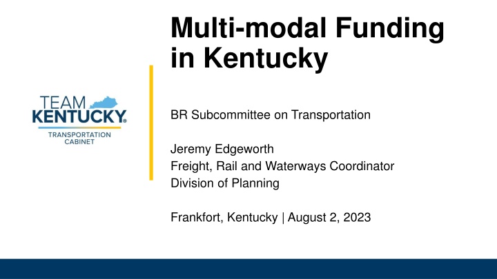 multi modal funding in kentucky