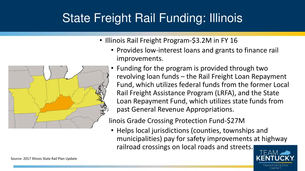 state freight rail funding illinois