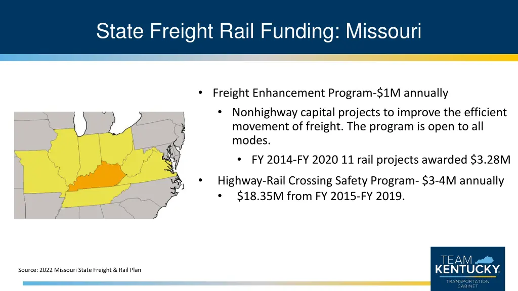 state freight rail funding missouri