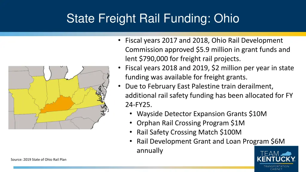 state freight rail funding ohio