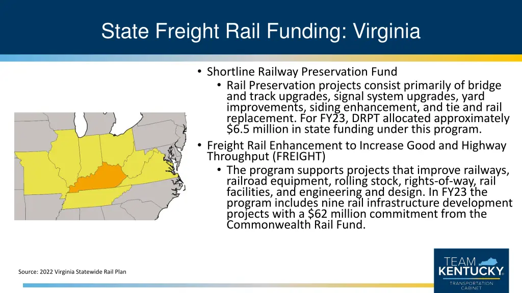 state freight rail funding virginia