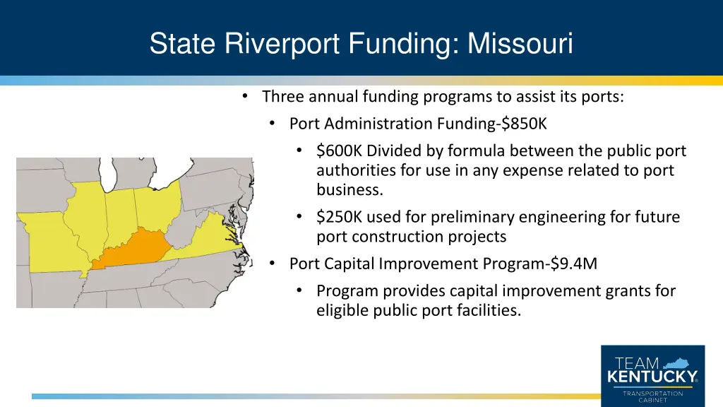 state riverport funding missouri