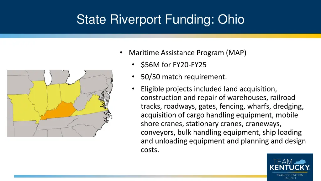 state riverport funding ohio