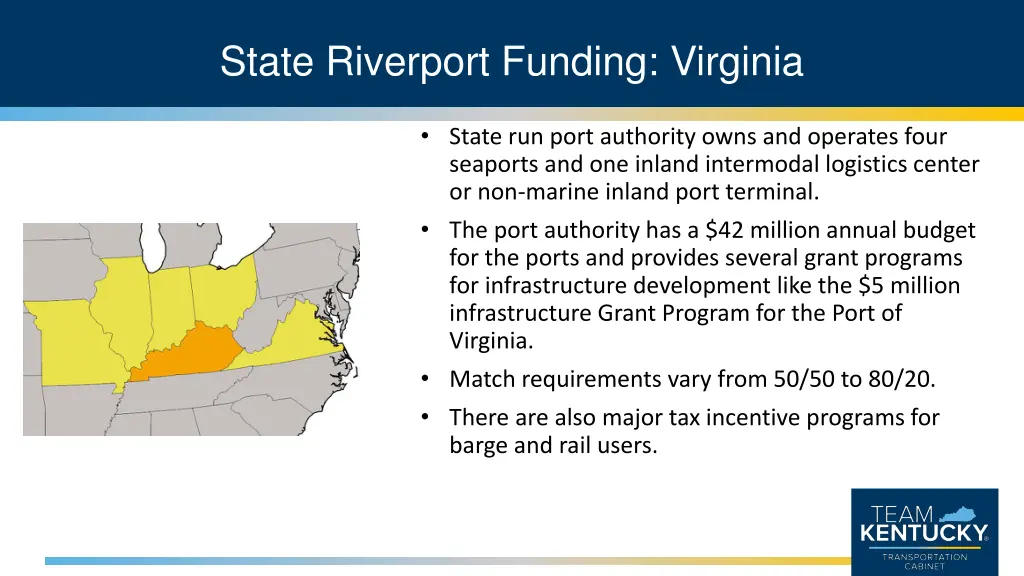 state riverport funding virginia